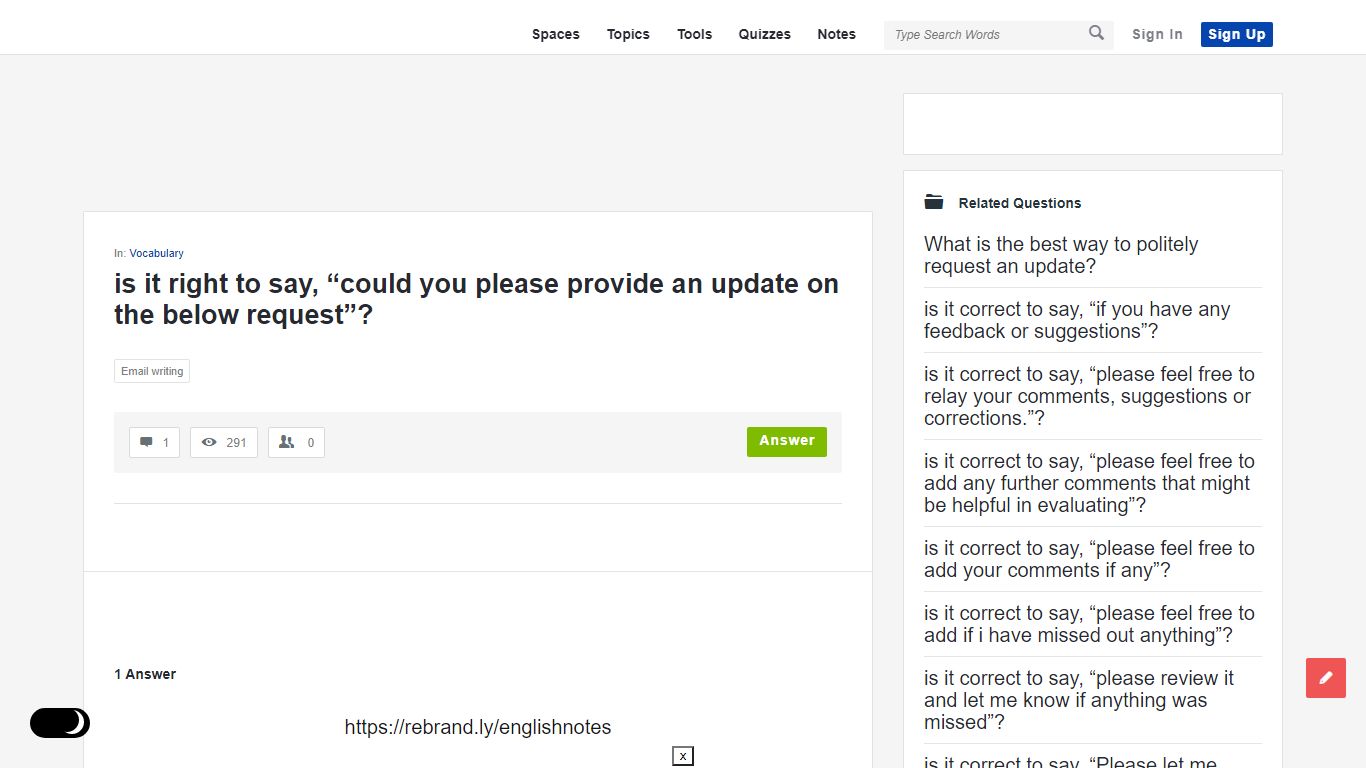 Is It Right To Say, "could You Please Provide An Update On The Below ...